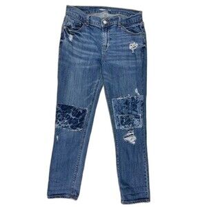 Old Navy Size 2 Womens Jeans Mid Rise Boyfriend Stretch Med Wash